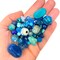 Bulk Mix of Vintage & New Glass Beads ~ Cool Mix (50g) (B539)